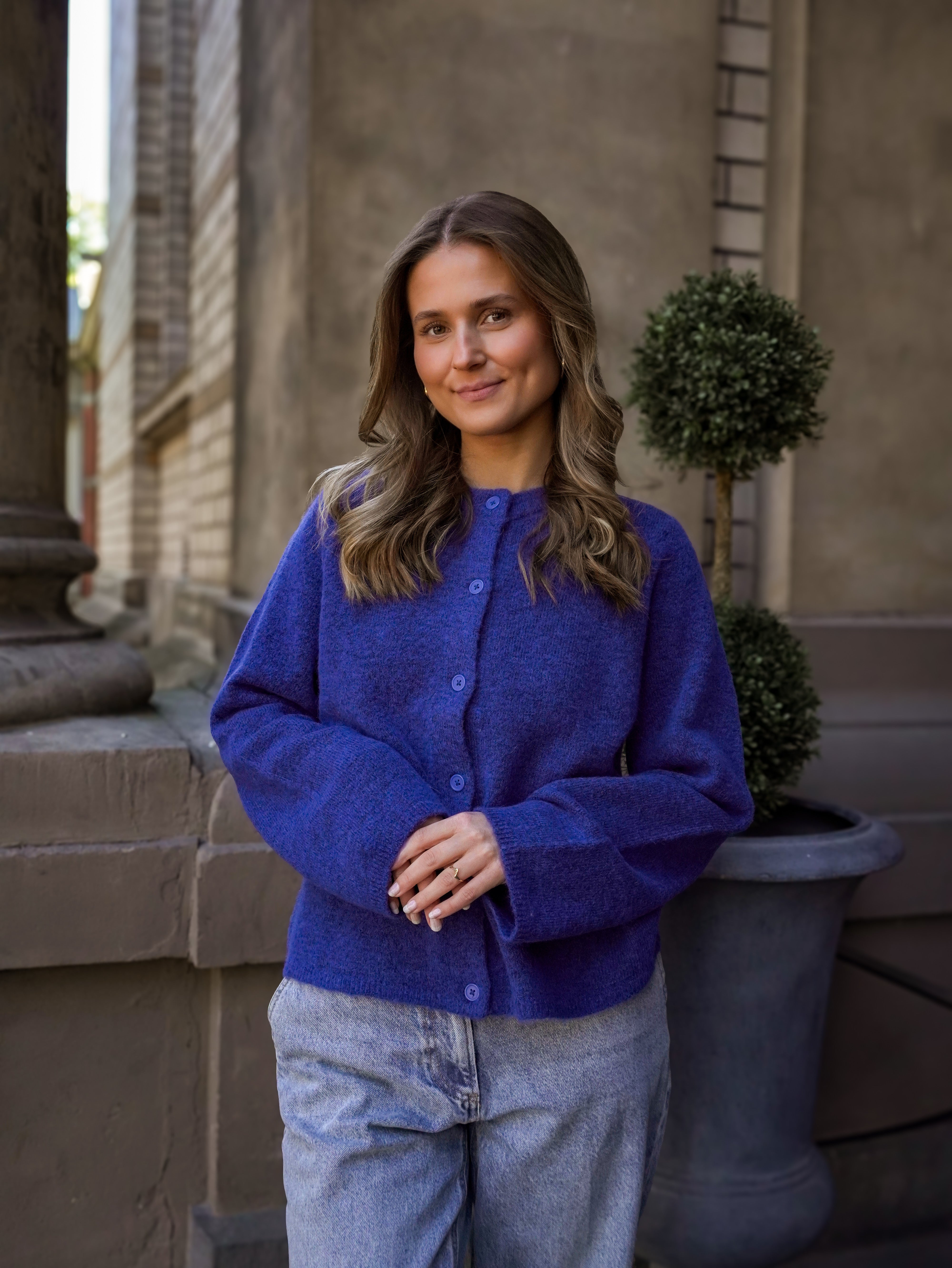 SLFLULU Knit Cardigan - Dazzling Blue